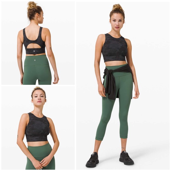 lululemon athletica Other - Lululemon Stronger As One Long Line Bra Incognito Camo Multi Grey